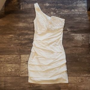 Winter white party dress